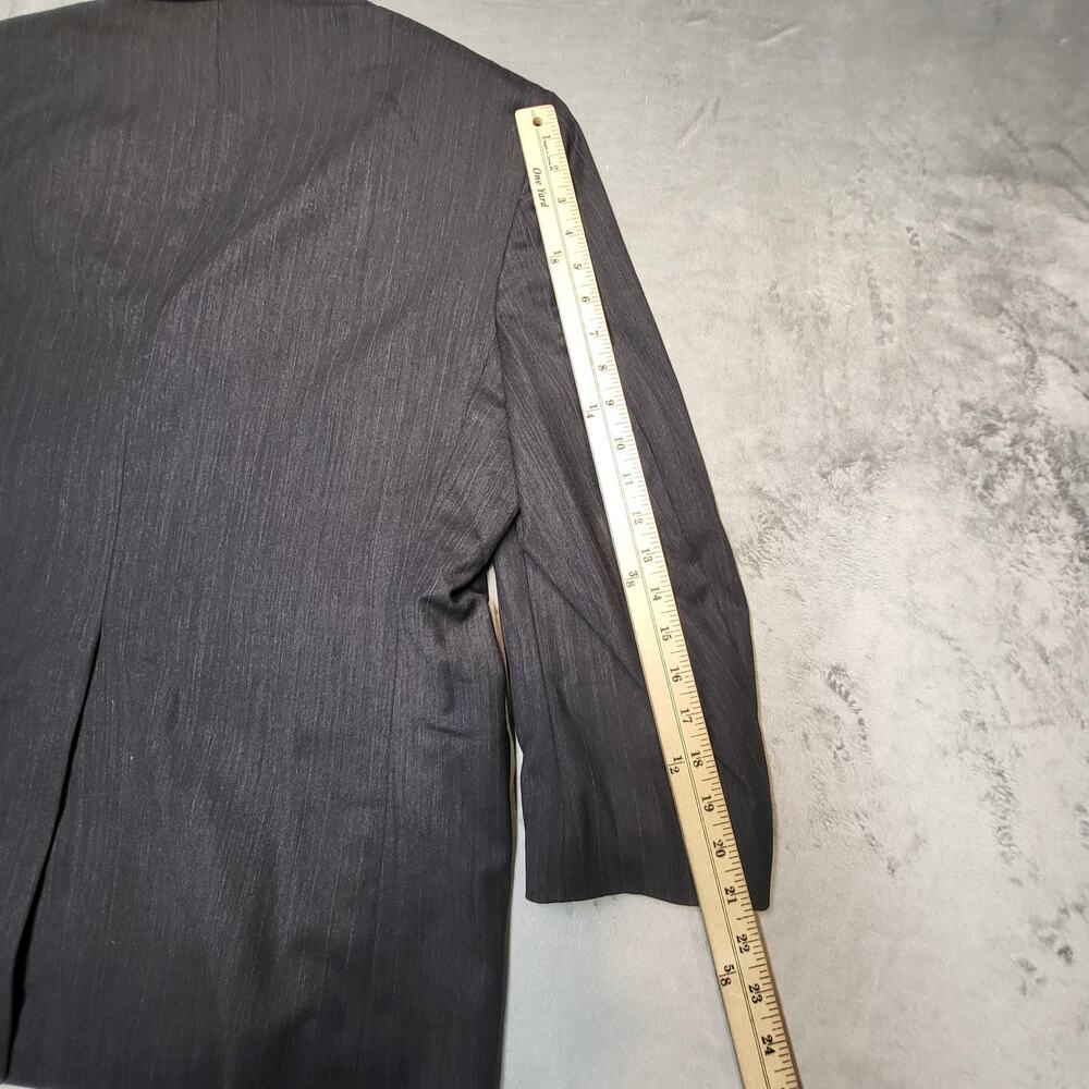 Botany 500 Suit Mens 42 Gray 2 Piece Classic Fit Single-Breasted Stretch Striped - Picture 9 of 16